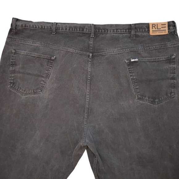 Polo Ralph Lauren Size 60 (Meas 57x30 17.5" High Rise) Faded Black Jeans A17 - Picture 6 of 11
